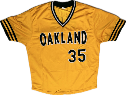 Vida Blue Signed Custom Oakland Autographed Baseball Jersey (JSA)