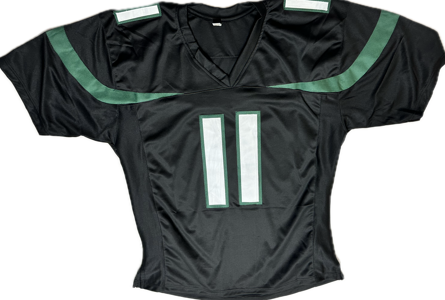 Denzel Mims Custom New York Autographed Football Black Jersey (JSA)