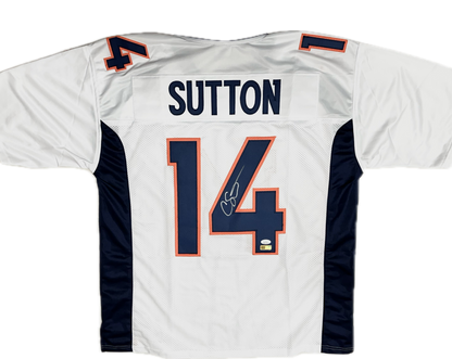 Courtland Sutton Signed Custom Denver Away Football Jersey (PIA & JSA)