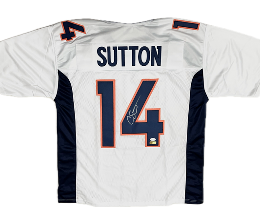 Courtland Sutton Signed Custom Denver Away Football Jersey (PIA & JSA)