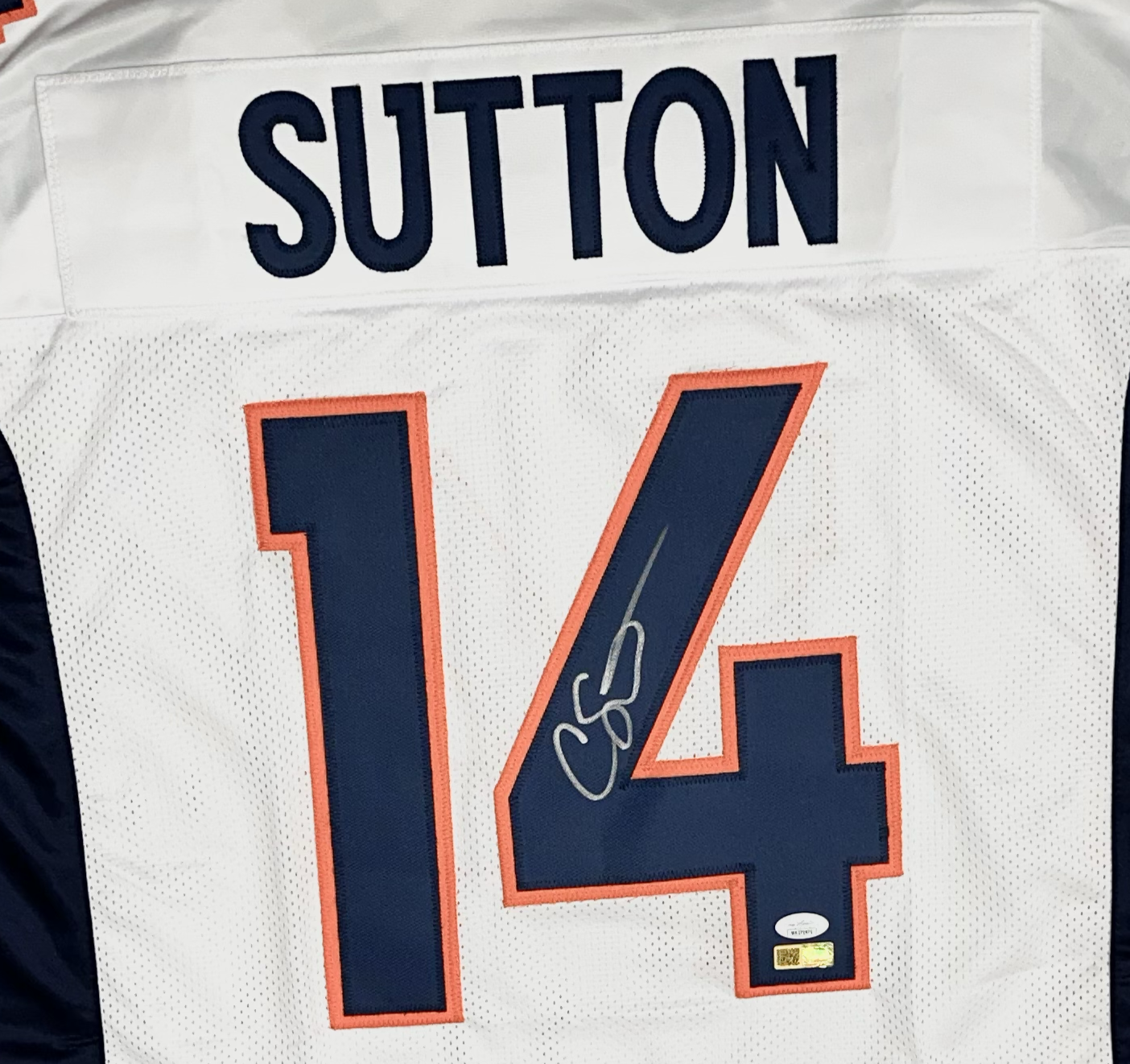 Courtland Sutton Signed Custom Denver Away Football Jersey (PIA & JSA)