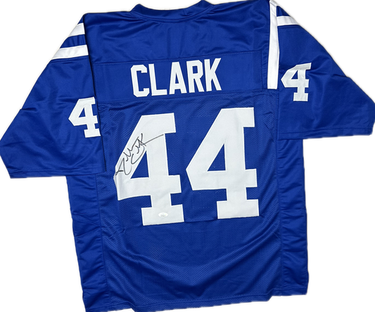 Dallas Clark Autographed Custom Indianapolis Blue Football Jersey (JSA)