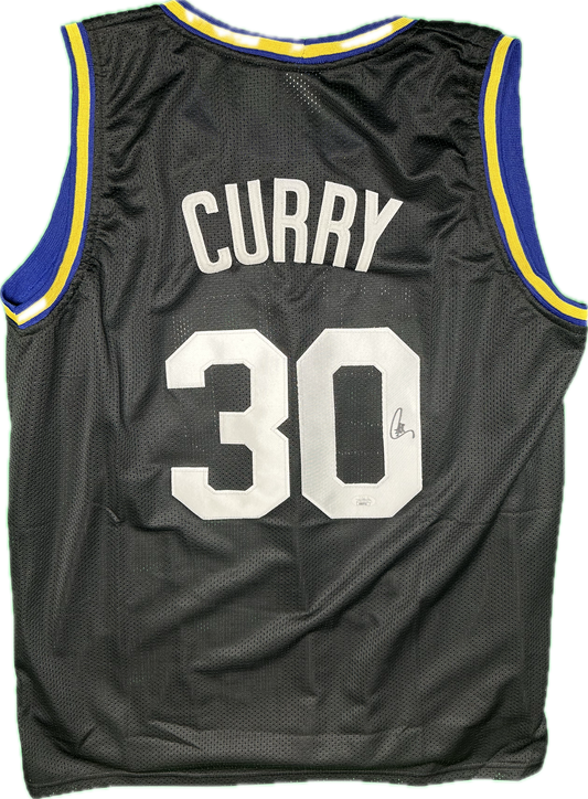 Stephen Curry Autographed Golden State Custom Black Jersey (JSA)