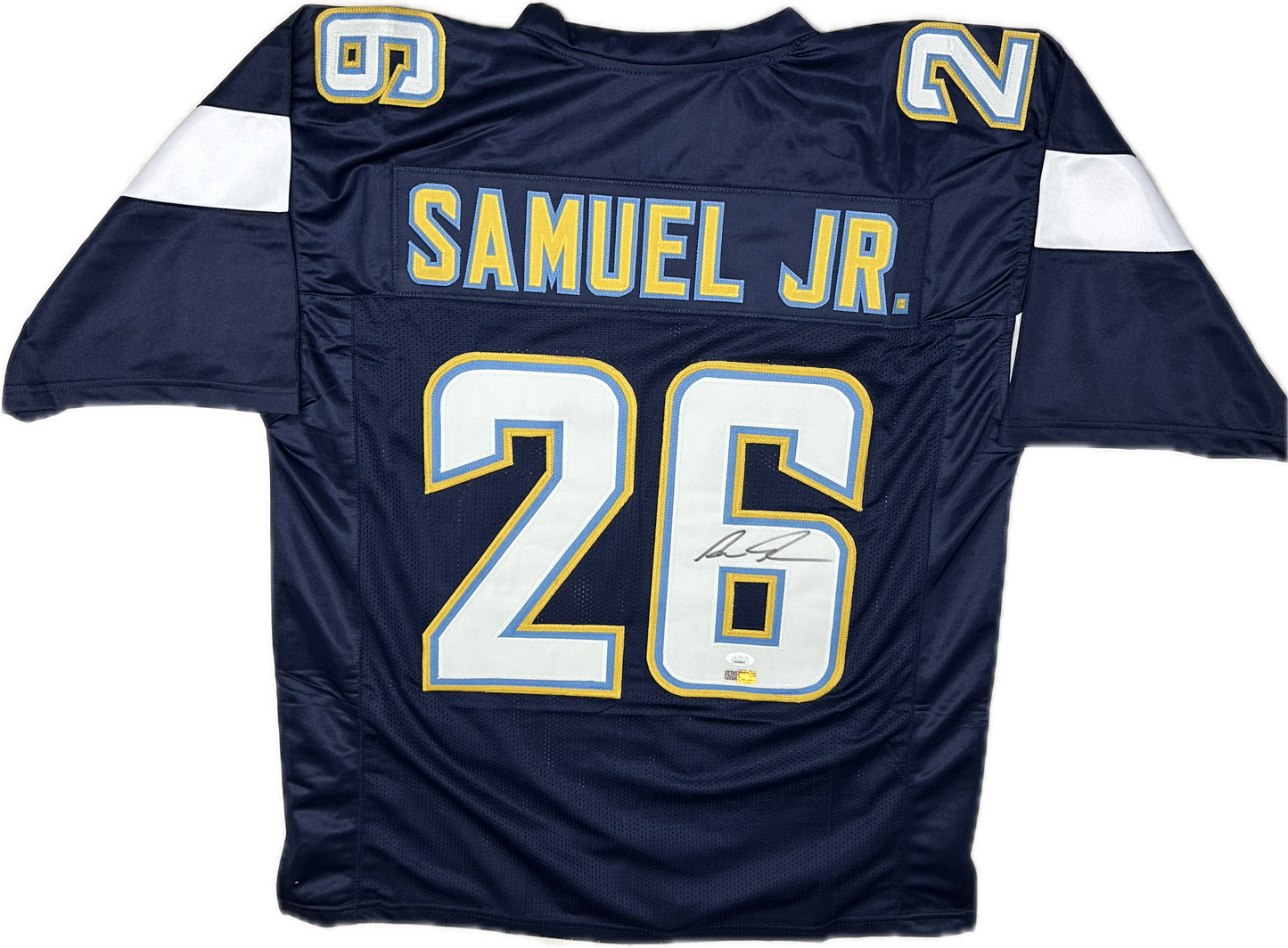 Asante Samuel Jr Los Angeles White Custom Autographed Football Jersey (PIA/JSA)