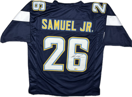 Asante Samuel Jr Los Angeles White Custom Autographed Football Jersey (PIA/JSA)