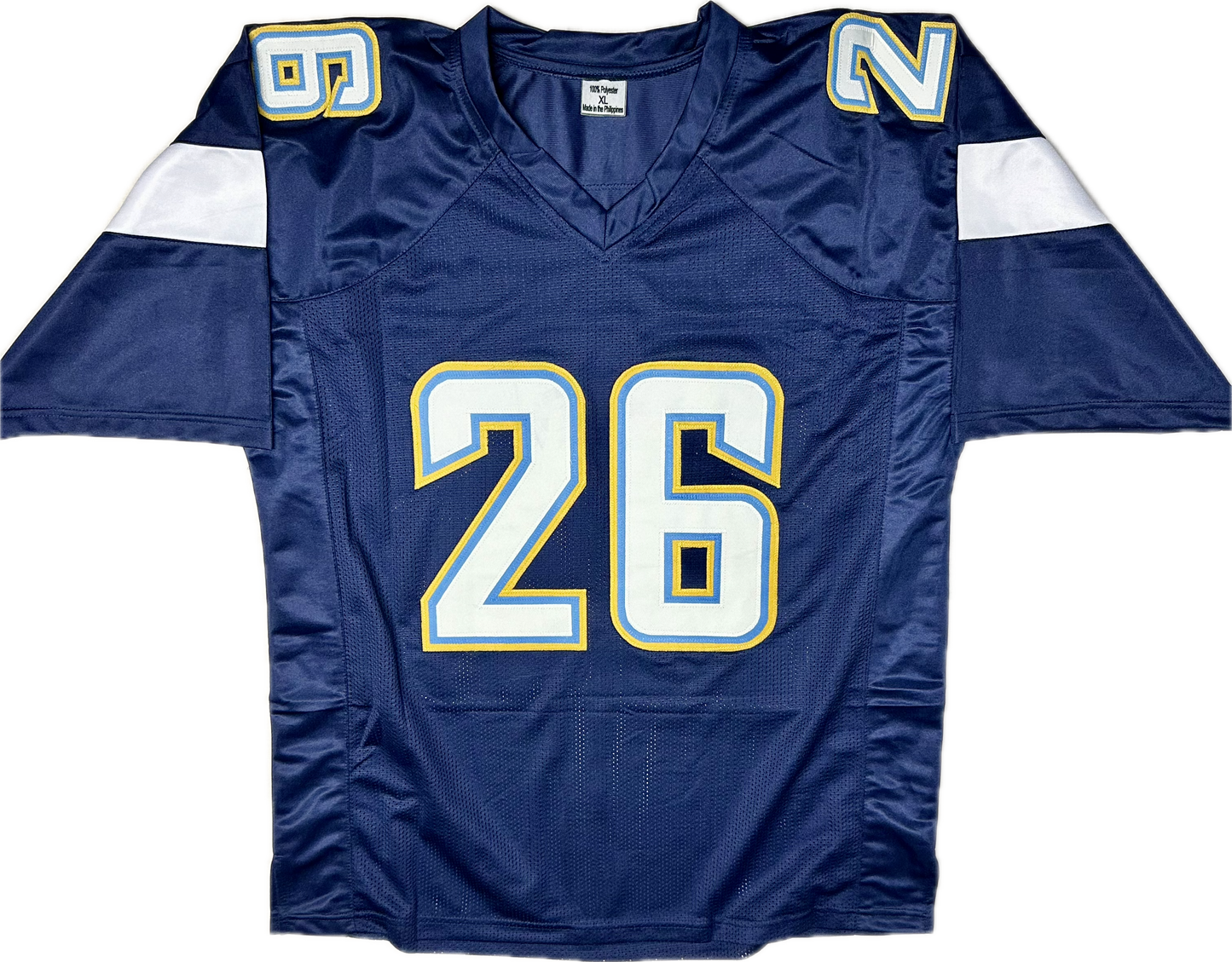 Asante Samuel Jr Los Angeles White Custom Autographed Football Jersey (PIA/JSA)