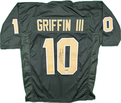 Robert Griffin III Signed Custom Baylor Green Football Jersey (PIA/JSA) (Copy)