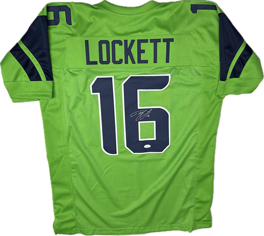 Tyler Lockett Signed Seattle Lime Custom Jersey