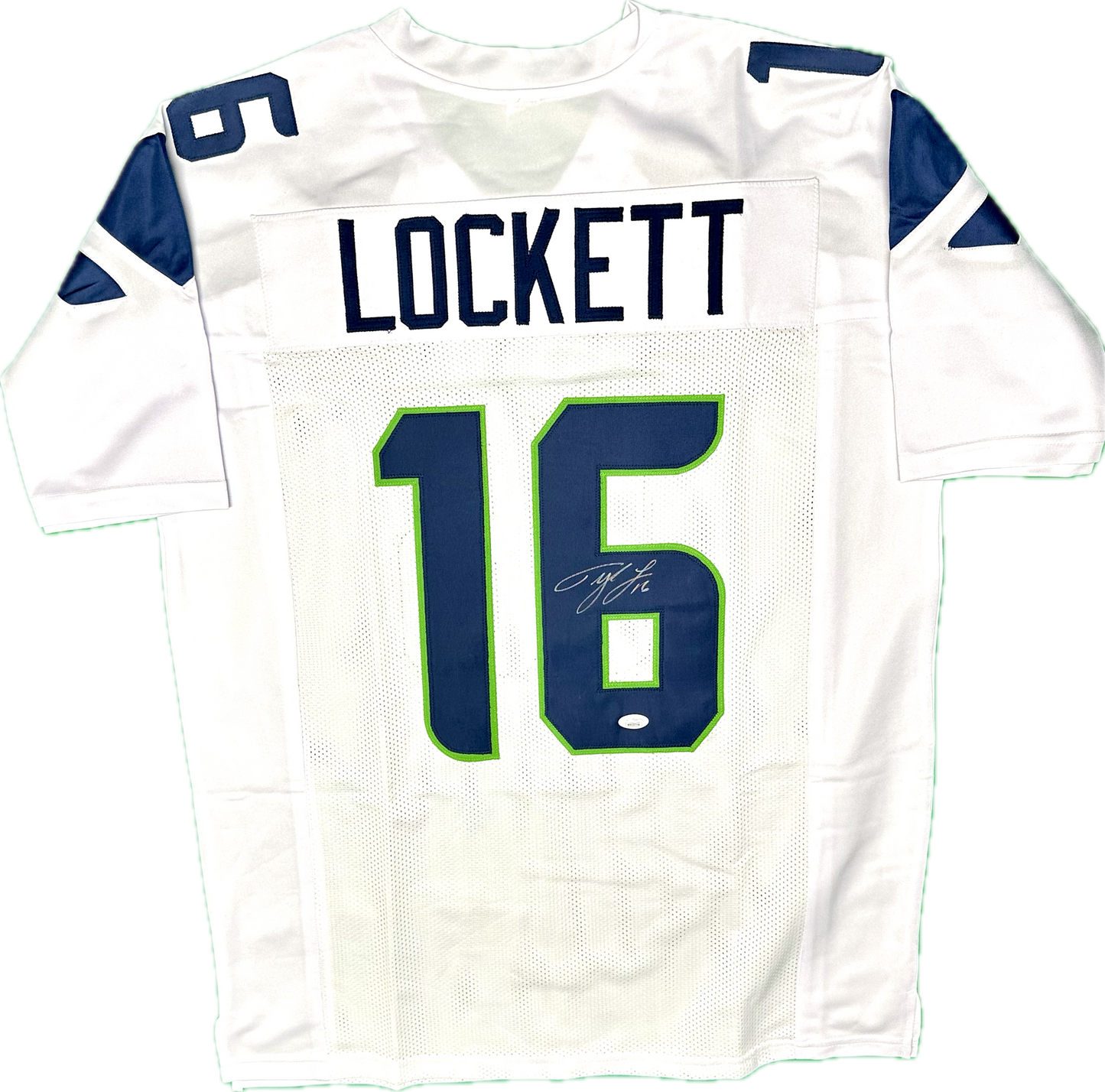 Tyler Lockett Signed Seattle White Custom Jersey