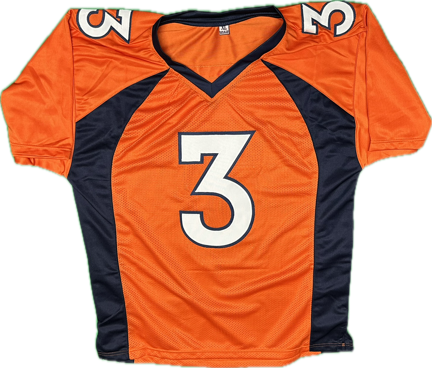 Russell Wilson Autographed Denver Custom Orange Football Jersey (JSA)