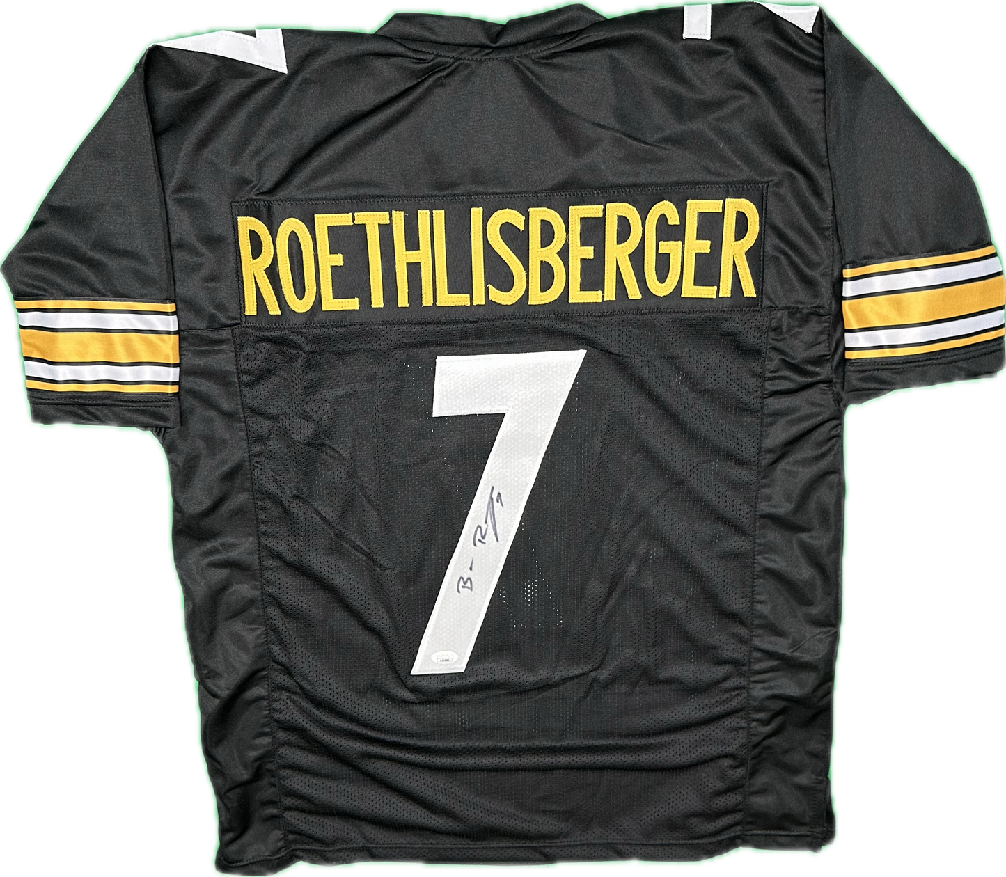 Ben Roethlisberger Custom Pittsburgh Black Autographed Football Jersey (JSA)