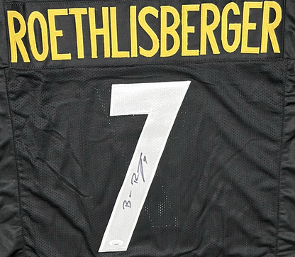 Ben Roethlisberger Custom Pittsburgh Black Autographed Football Jersey (JSA)