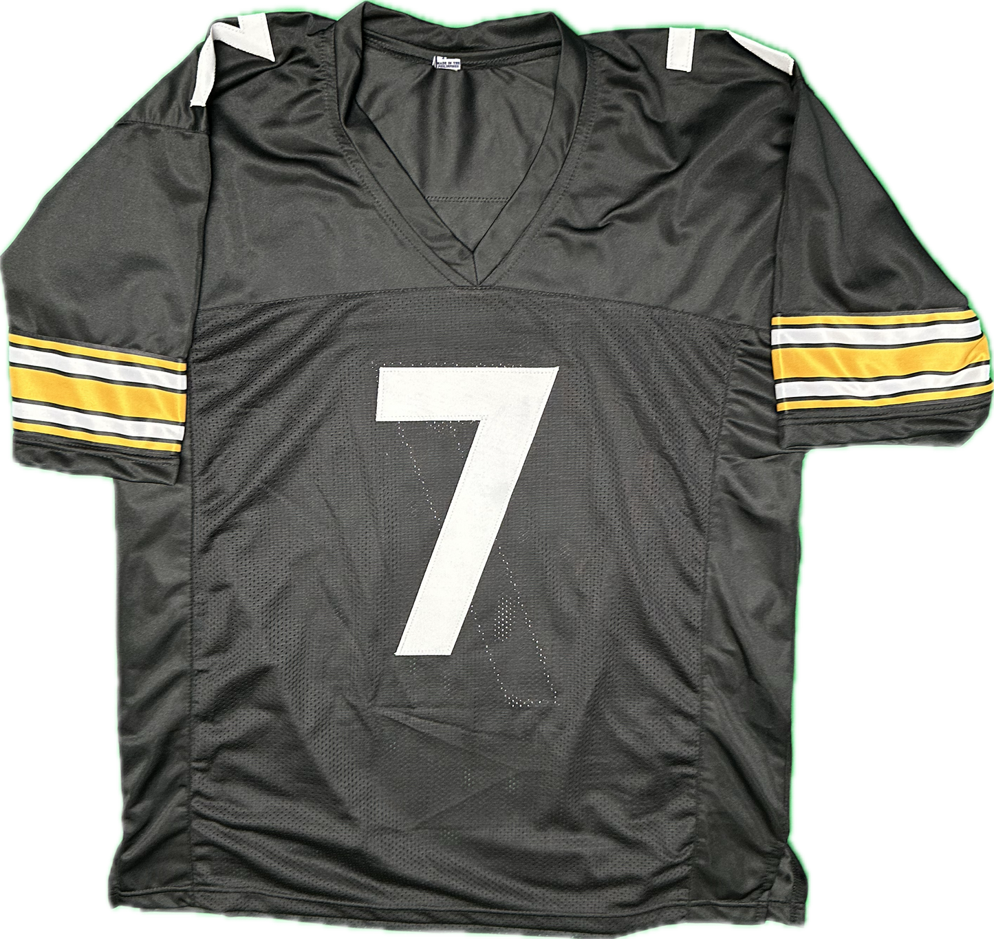 Ben Roethlisberger Custom Pittsburgh Black Autographed Football Jersey (JSA)