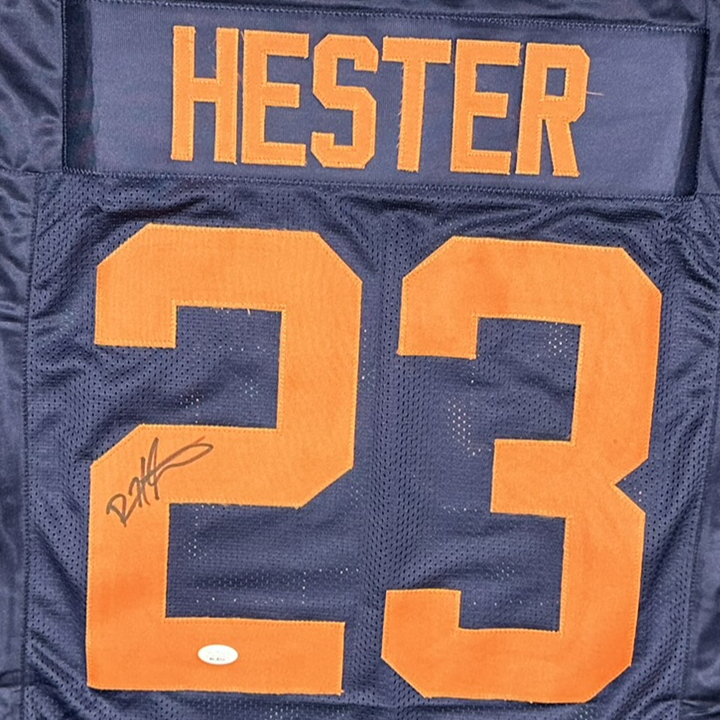 Devin Hester Autographed Chicago Throwback Custom Football Jersey (JSA)