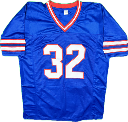 O.J. Simpson Signed Buffalo Blue Custom Football Jersey (PIA/JSA)