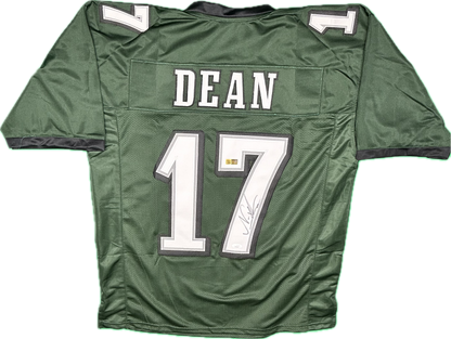 Nakobe Dean Signed Custom Green Philadelphia Football Jersey (PIA/JSA)