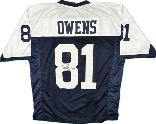 Terrell Owens Signed Custom Dallas Throwback Football Jersey (PIA/JSA)