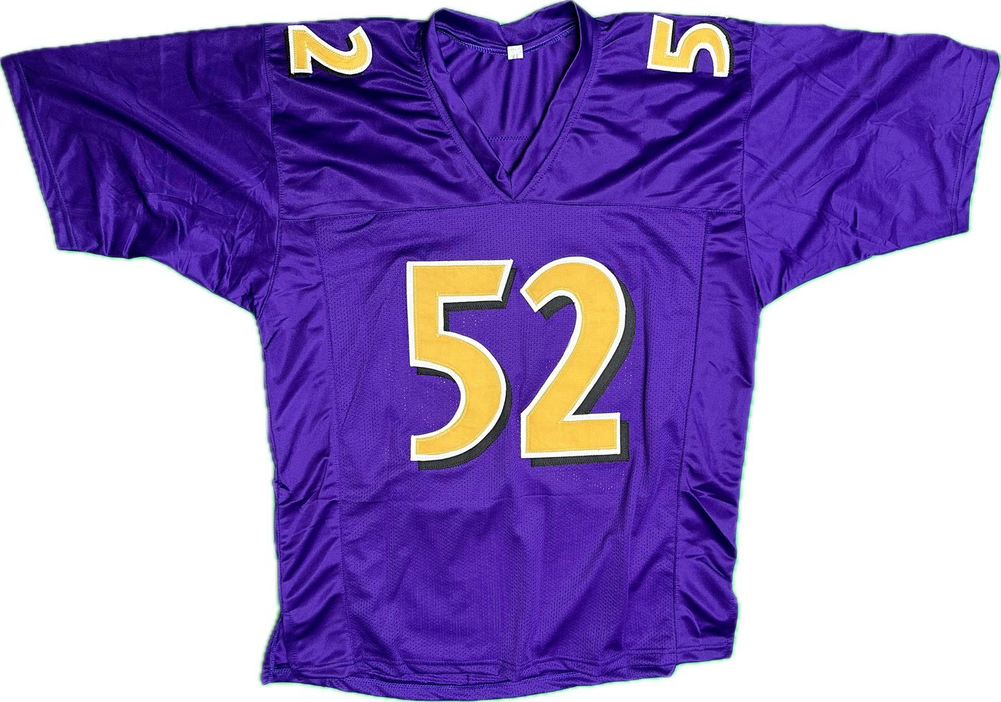 Ray Lewis Custom Baltimore Autographed Football Jersey (JSA)