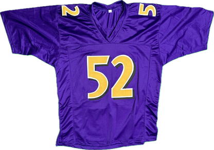 Ray Lewis Custom Baltimore Autographed Football Jersey (JSA)