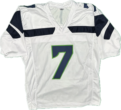 Gino Smith Signed Seattle White Custom Football Jersey (PIA)