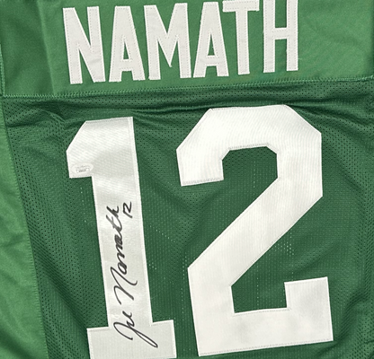 Joe Namath Autographed New York Green Custom Football Jersey (JSA)