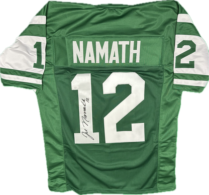 Joe Namath Autographed New York Green Custom Football Jersey (JSA)