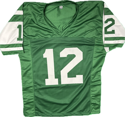 Joe Namath Autographed New York Green Custom Football Jersey (JSA)