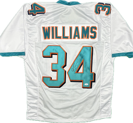 Ricky Williams Autographed Miami White Custom Football Jersey (PIA/JSA)