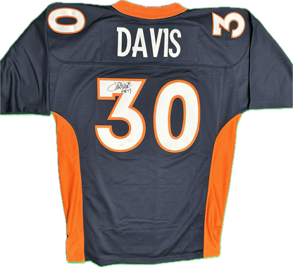 Terrell Davis Signed Denver Custom Football Jersey Mitchell & Ness (PIA & JSA)