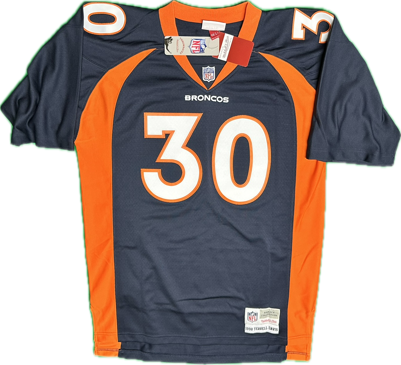 Terrell Davis Signed Denver Custom Football Jersey Mitchell & Ness (PIA & JSA)