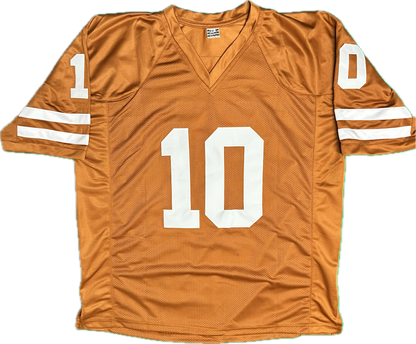 Vince Young Autograph Texas Custom Football Jersey (PIA)