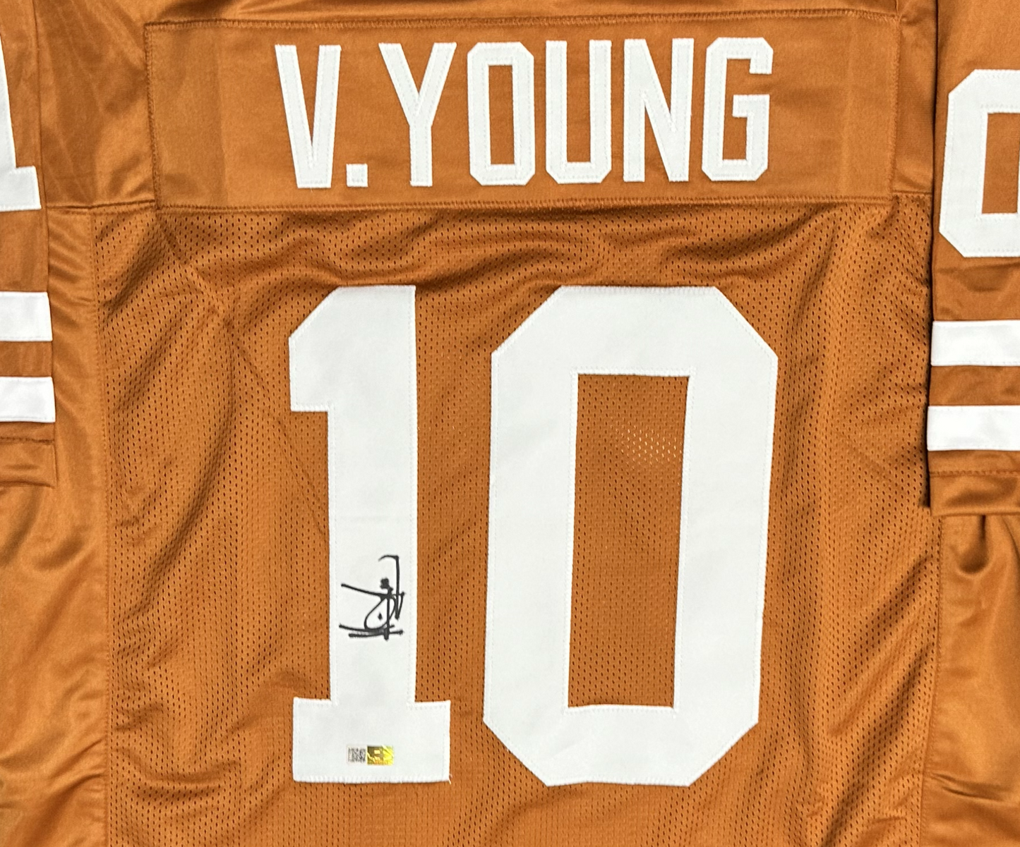 Vince Young Autograph Texas Custom Football Jersey (PIA)