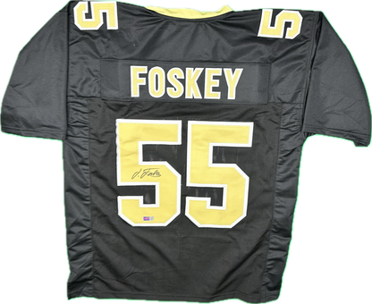 Isaiah Foskey Custom New Orleans Autographed Football Jersey (PIA/JSA)