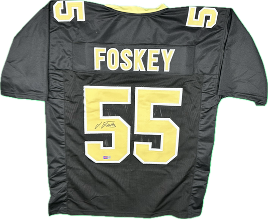 Isaiah Foskey Custom New Orleans Autographed Football Jersey (PIA/JSA)