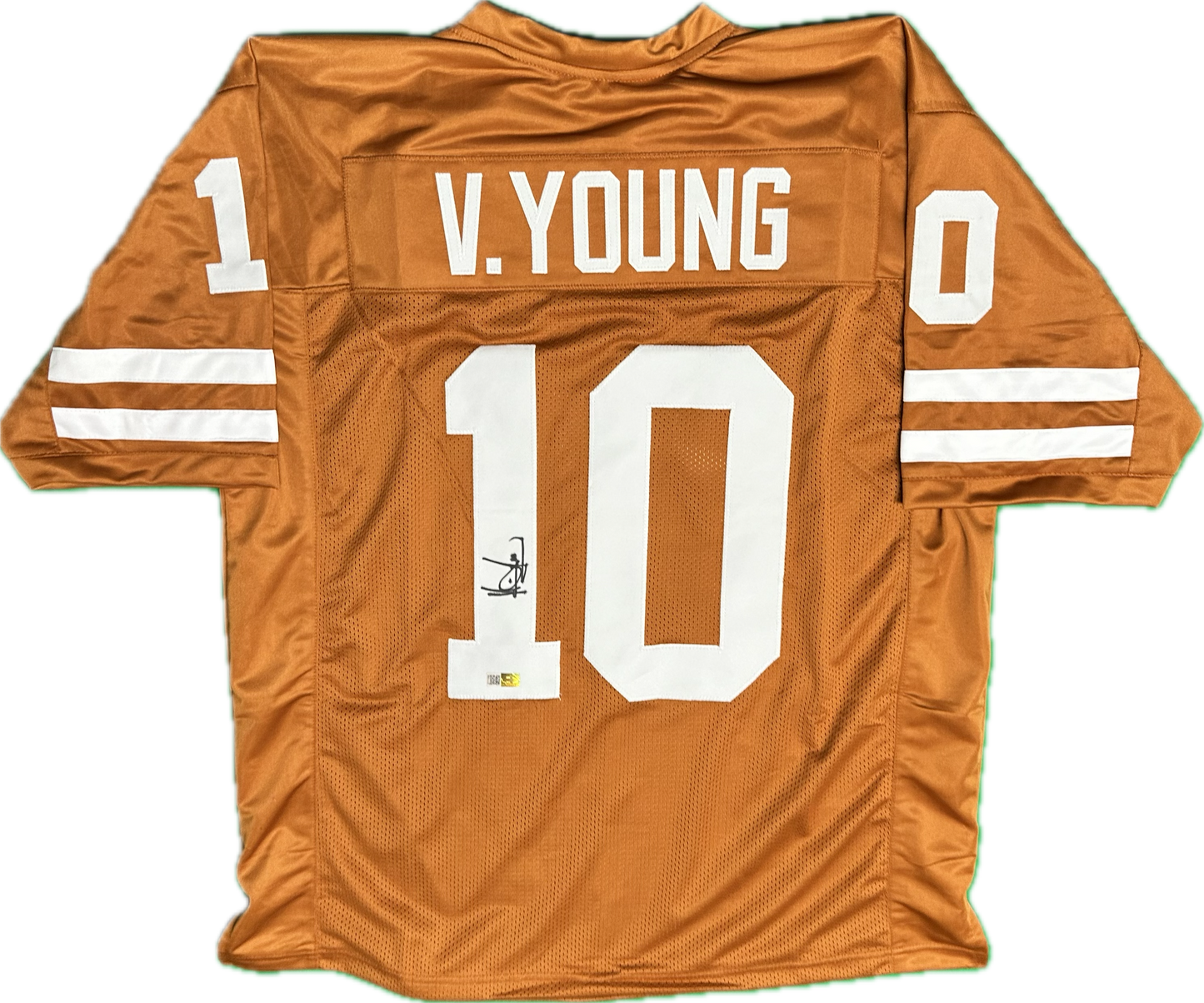 Vince Young Autograph Texas Custom Football Jersey (PIA)