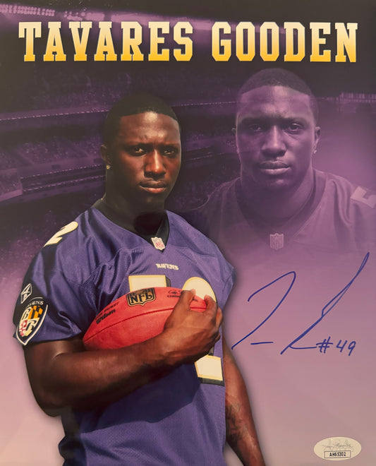 Tavares Gooden Baltimore Autographed Photo 8x10 JSA