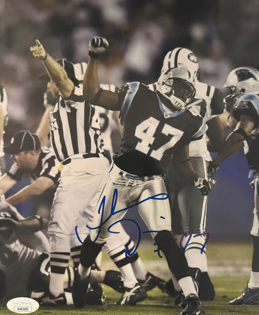 Thomas Davis Carolina Autographed Photo 8x10 JSA