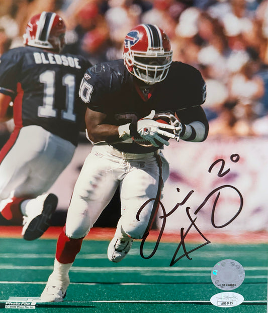 Travis Henry Buffalo Autographed Photo 8x10 JSA