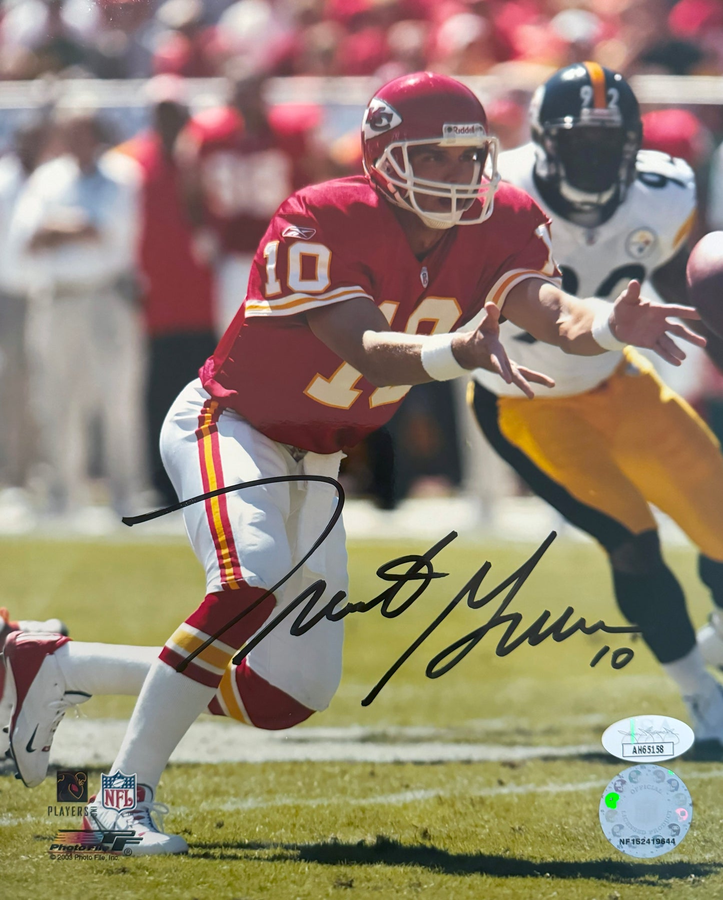 Trent Green Kansas City Autographed Photo 8x10 JSA