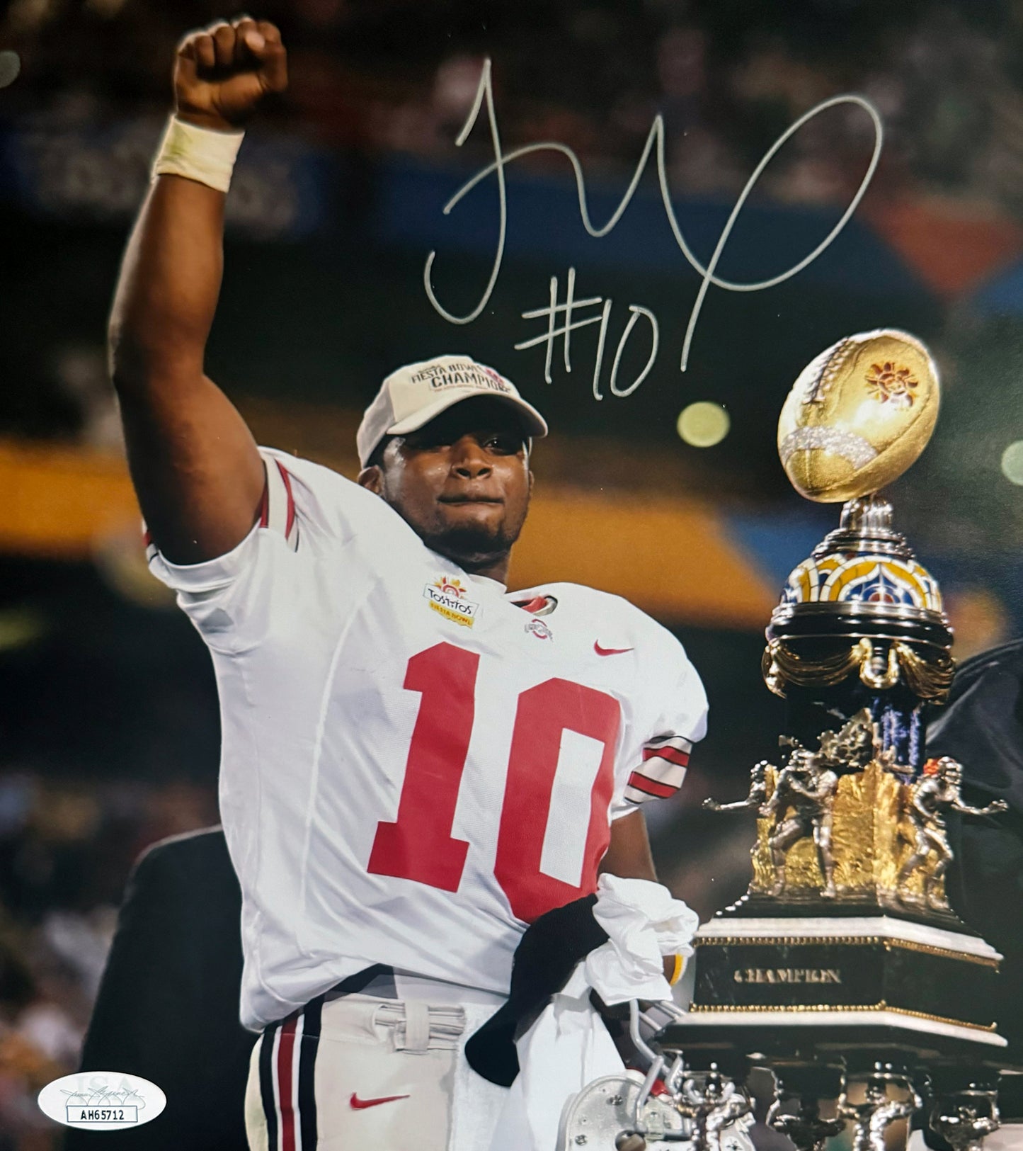 Troy Smith Ohio State Autographed Photo 8x10 JSA