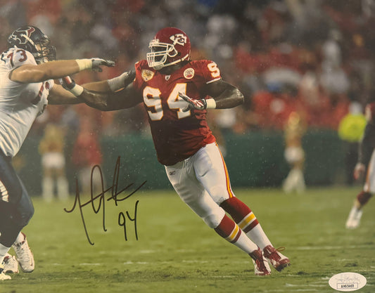 Tyson Jackson Kansas City Autographed Photo 8x10 JSA