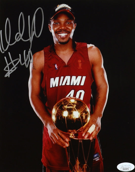 Udonis Haslem Miami Autographed Photo 8x10 JSA