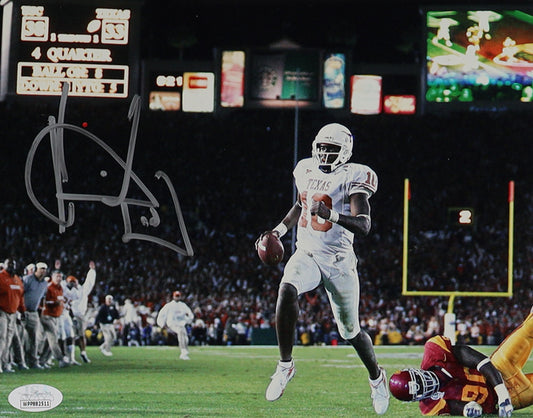 Vince Young Texas Autographed Photo 8x10 JSA