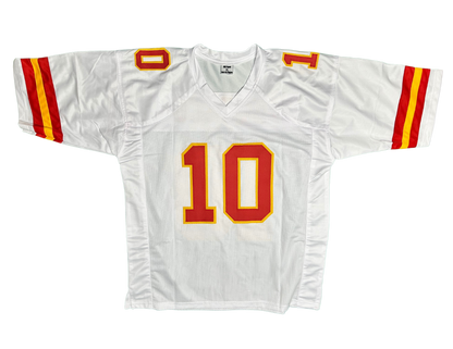 Isiah Pacheco Signed White Super Bowl Chiefs Custom Autographed Football Jersey (PIA/JSA)