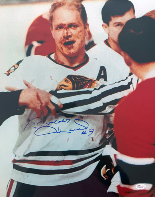 Bobby Hull Signed 16x20 Chicago Autographed Photograph JSA