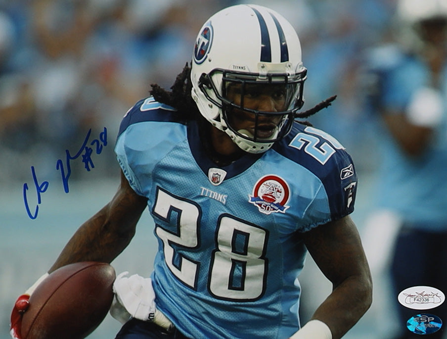 Chris Johnson Tennessee Autographed Photo 8x10 JSA