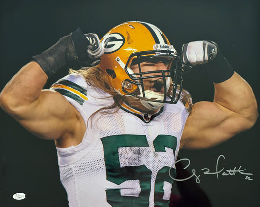 Clay Matthews Signed 16x20 Green Bay Autographed Photograph JSA