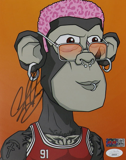 Dennis Rodman Chicago Autographed Photo 8x10 PIA