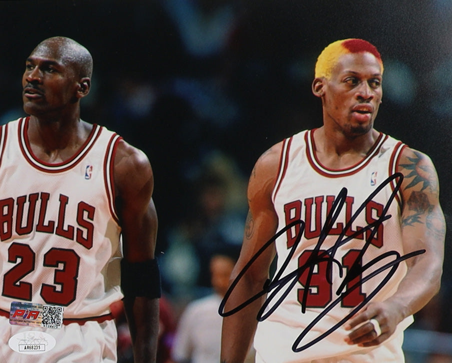 Dennis Rodman Chicago Autographed Photo 8x10 PIA