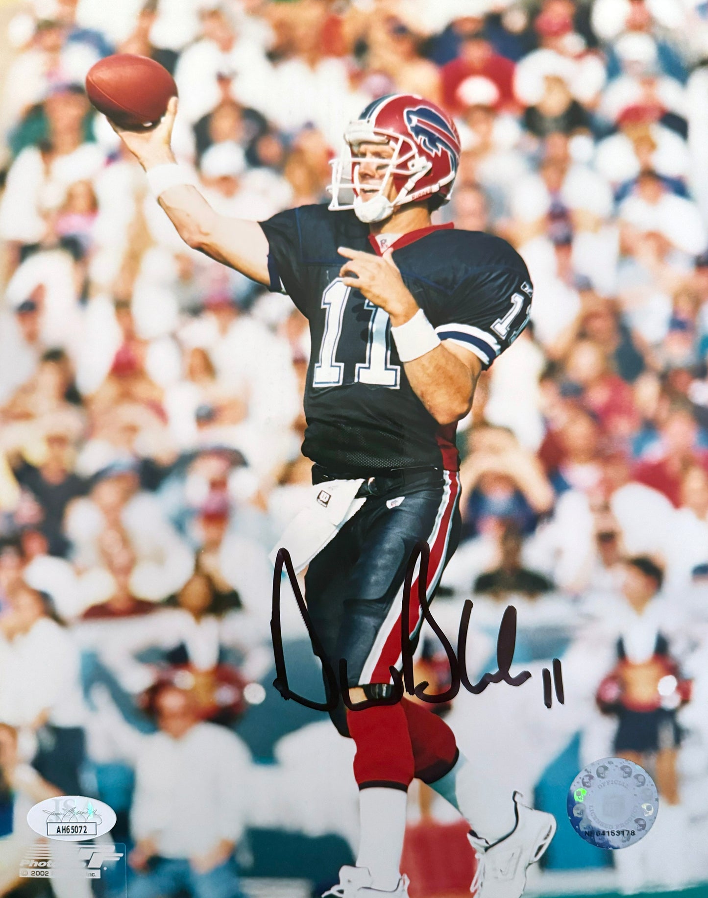 Drew Bledsoe Buffalo 8x10 Autographed Photo JSA